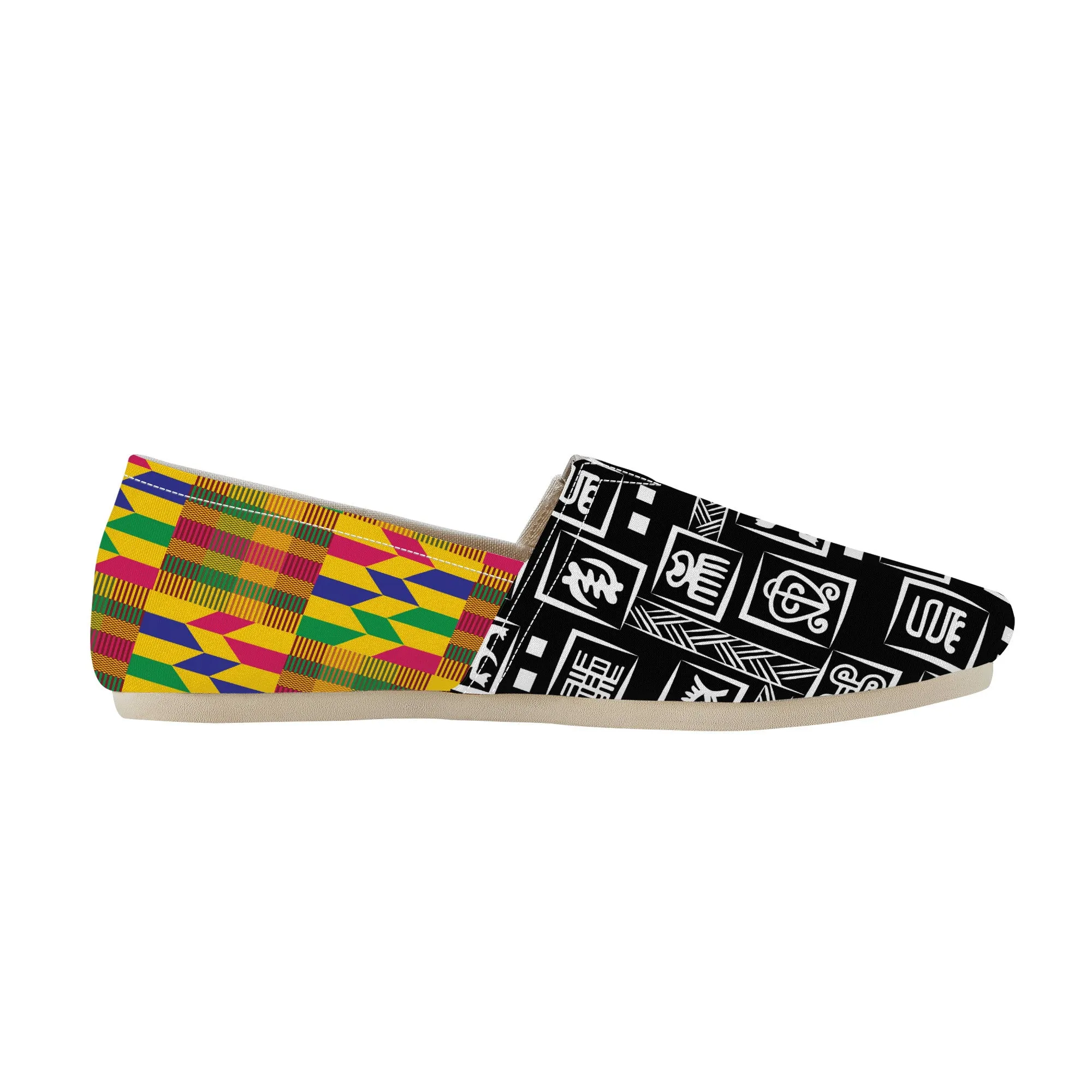 Adinkra Tuntum Nkonso-Kente Slip-on Canvas