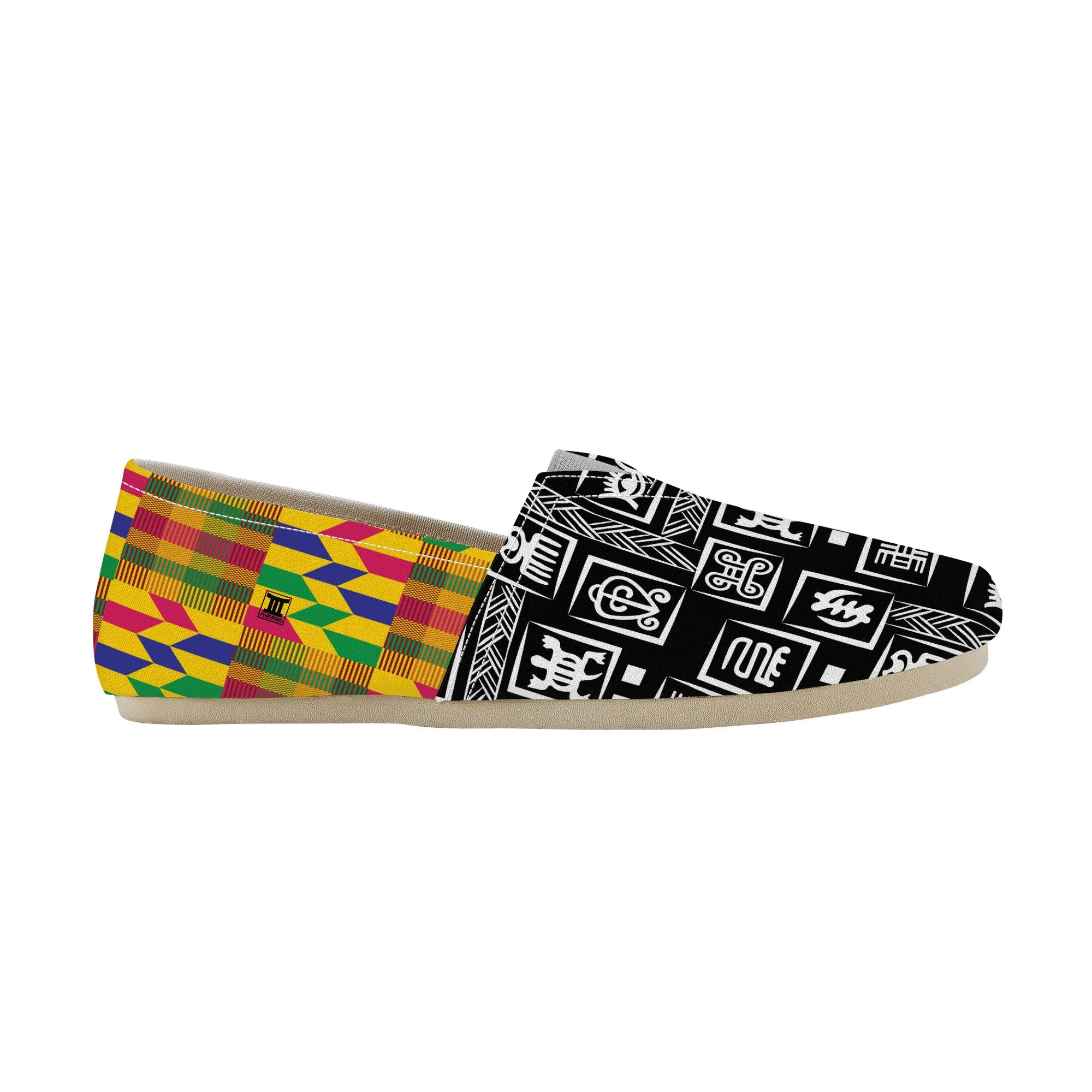 Adinkra Tuntum Nkonso-Kente Slip-on Canvas