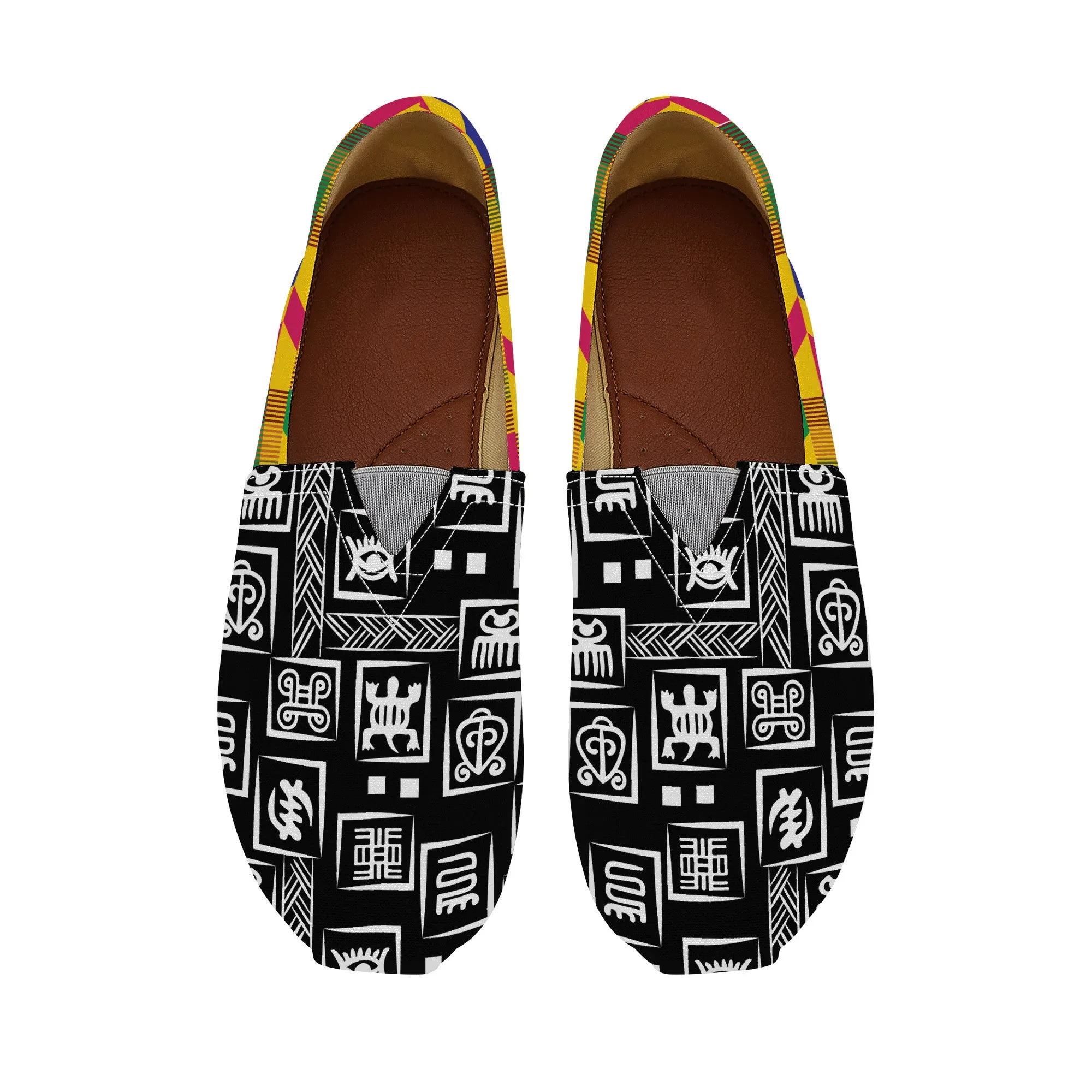 Adinkra Tuntum Nkonso-Kente Slip-on Canvas