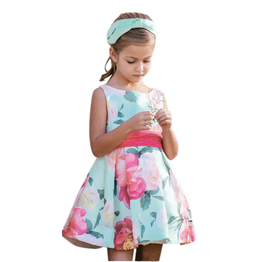 Amaya 513202SM Floral Dress - Green