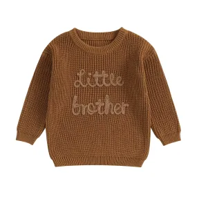 Baby Boys Deluxe Sweater - Brown - LITTLE BROTHER - Autumn