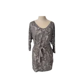 Banana Republic Grey Snakeskin Print with Belt Knee-length Dress | Brand New |