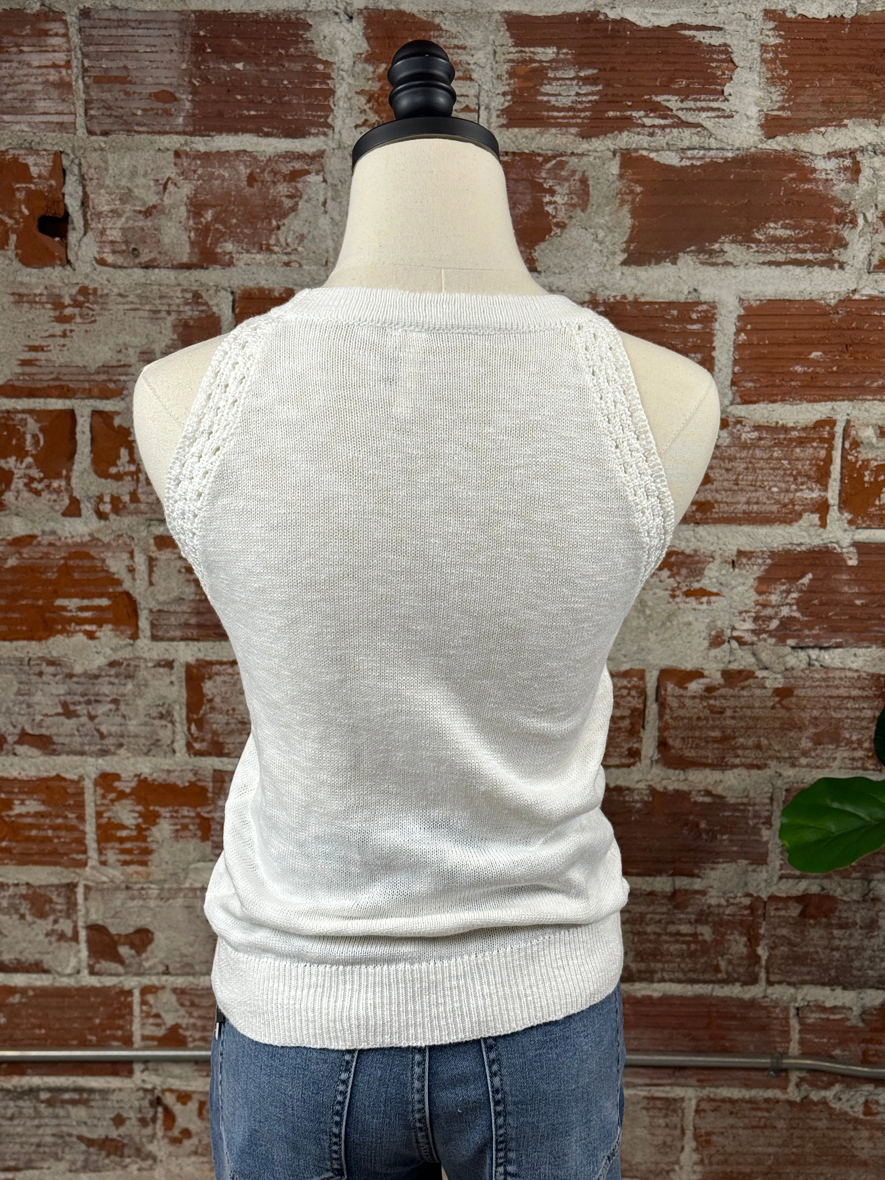 Banks Lightweight Sweater Tank in Ivory