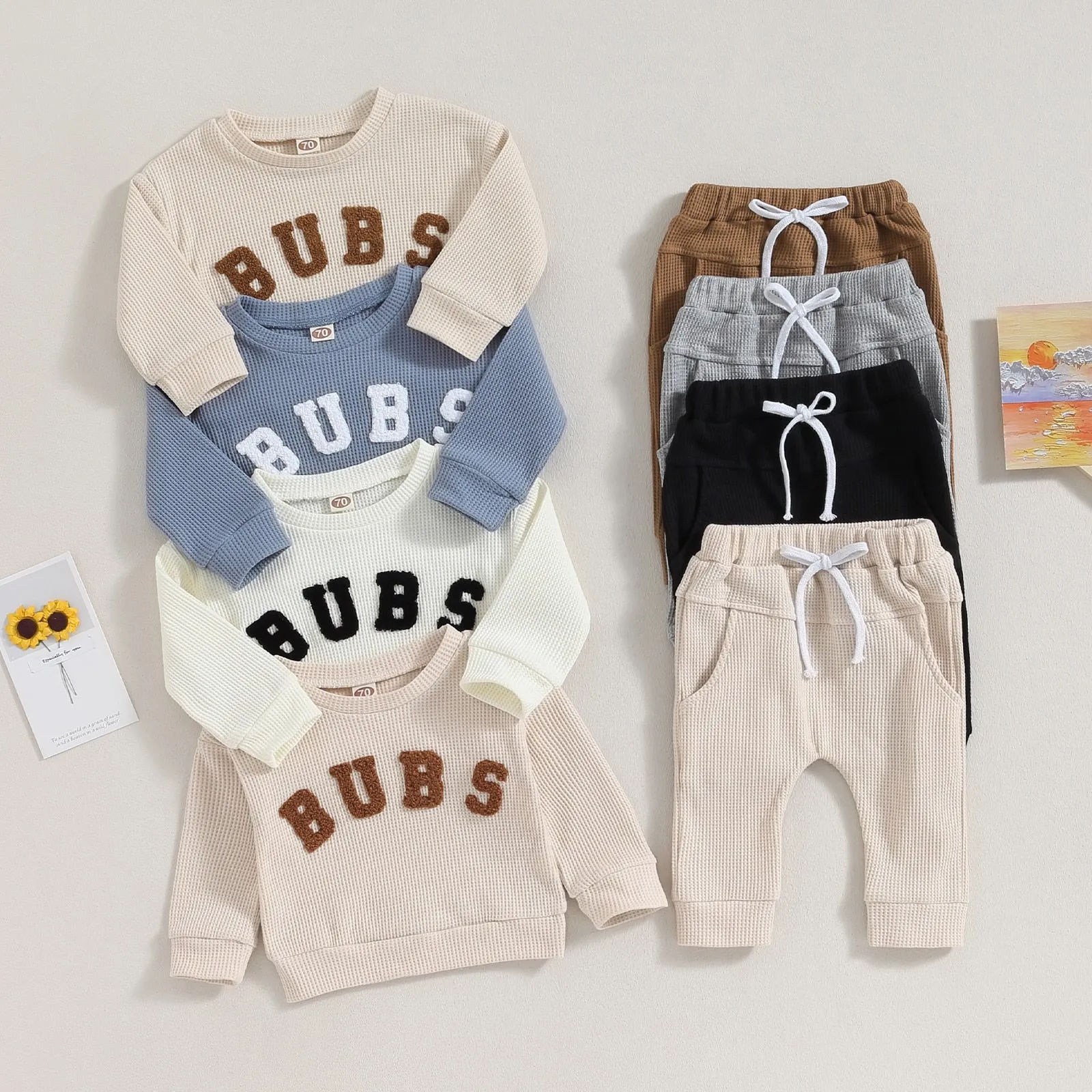 BUBS Waffle Knit Outfit