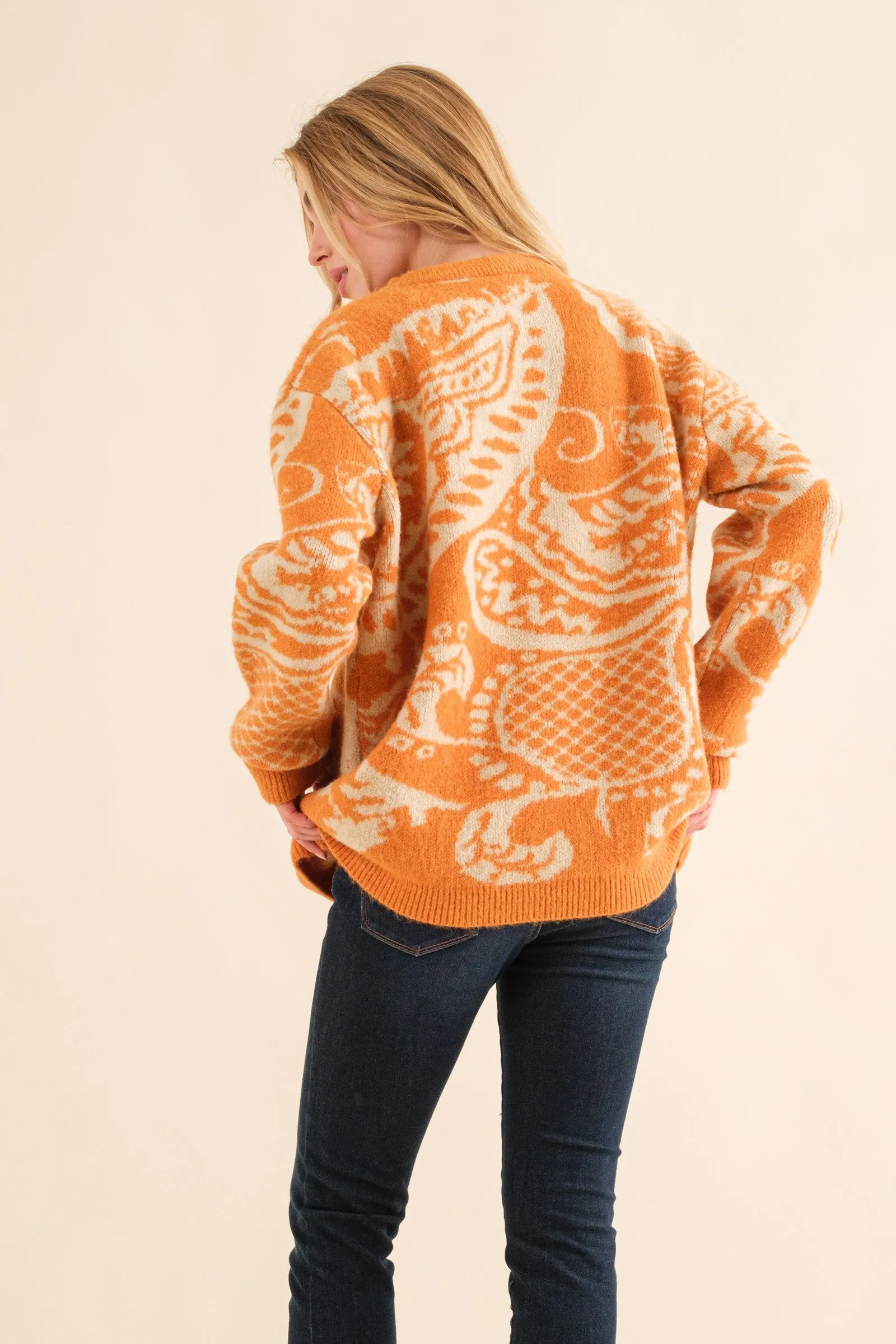 By Your Side Paisley Sweater