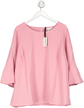 capsule Pink Long frill Sleeve top  UK 26