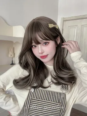 Casual Series Cute Mixed Ash Brown Wig ON996