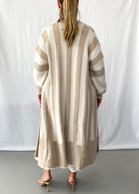 Clara Longline Cardi - Beige