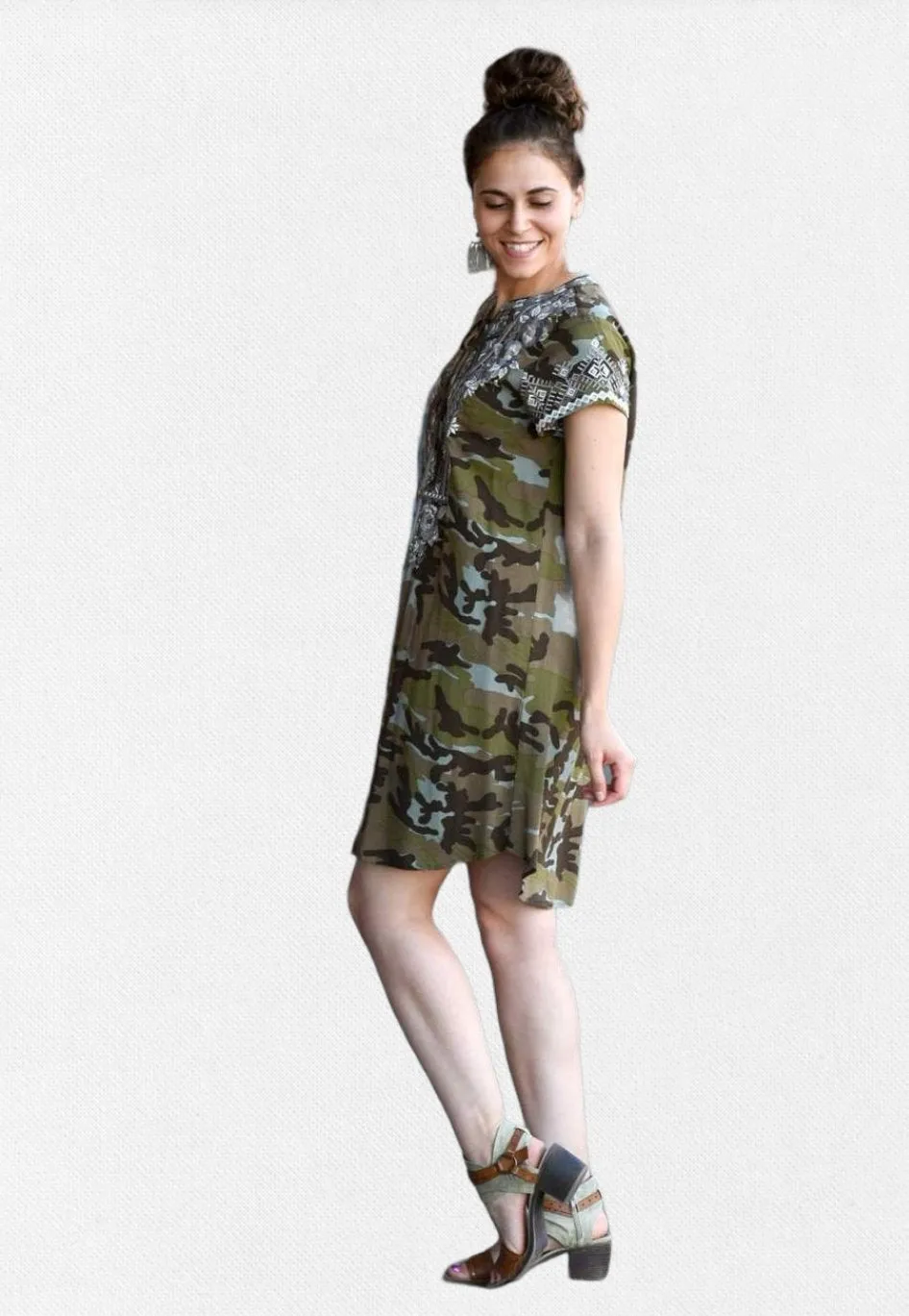 Defender Camouflage Print Dress