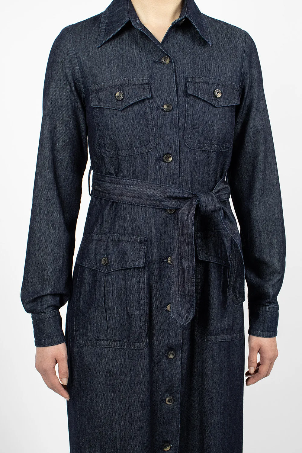 Denim Shirt Dress Indigo