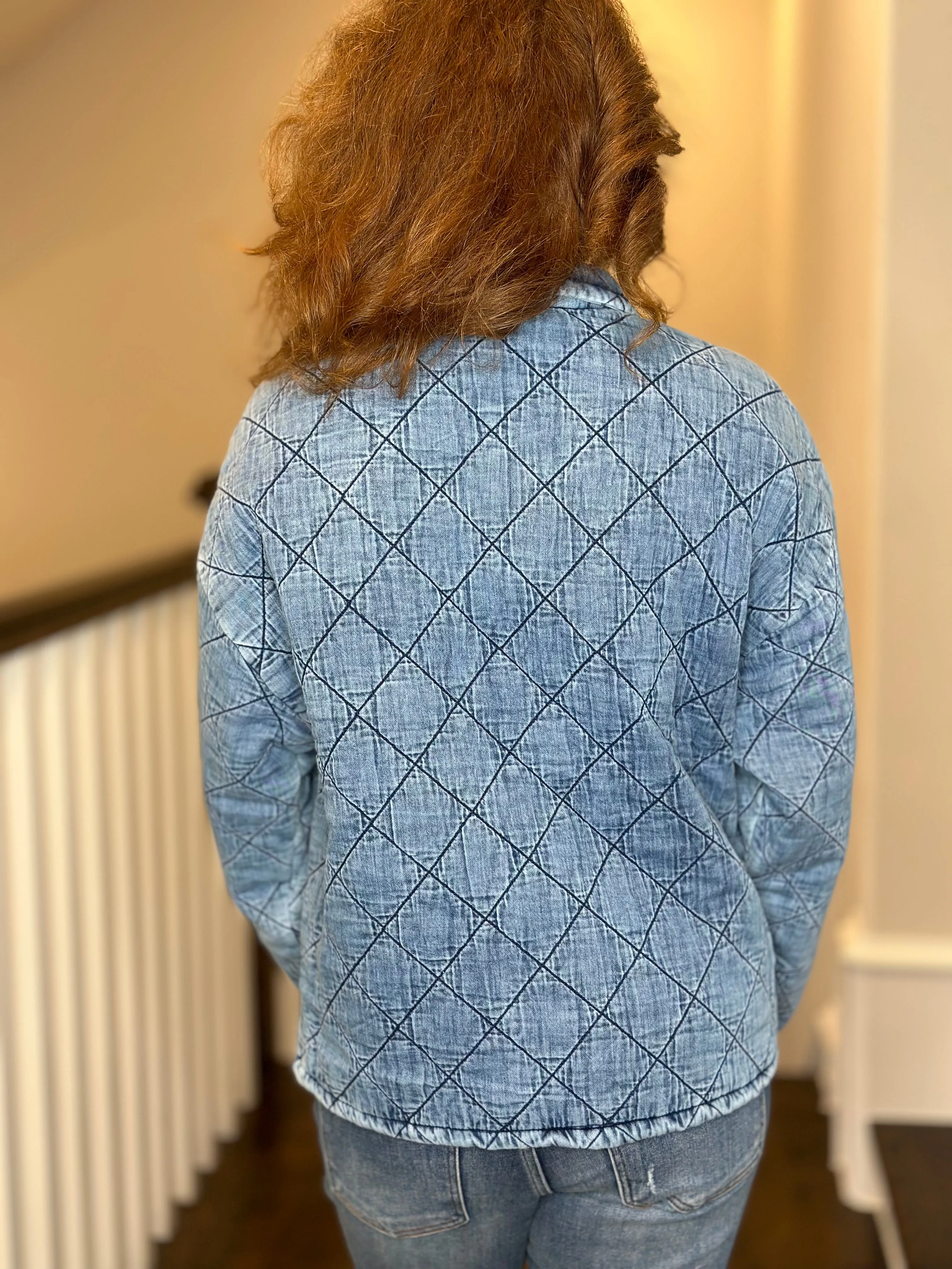 Dylan Claire Denim Quilted Jacket