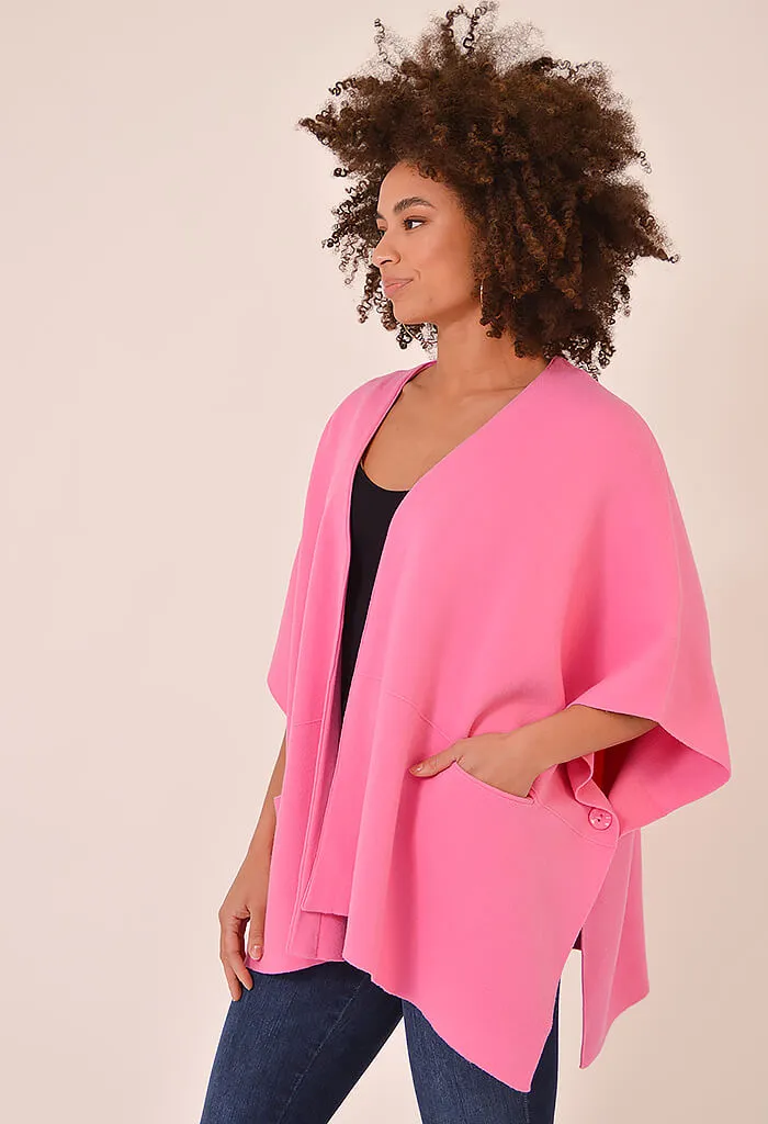 Elle Poncho-Pink