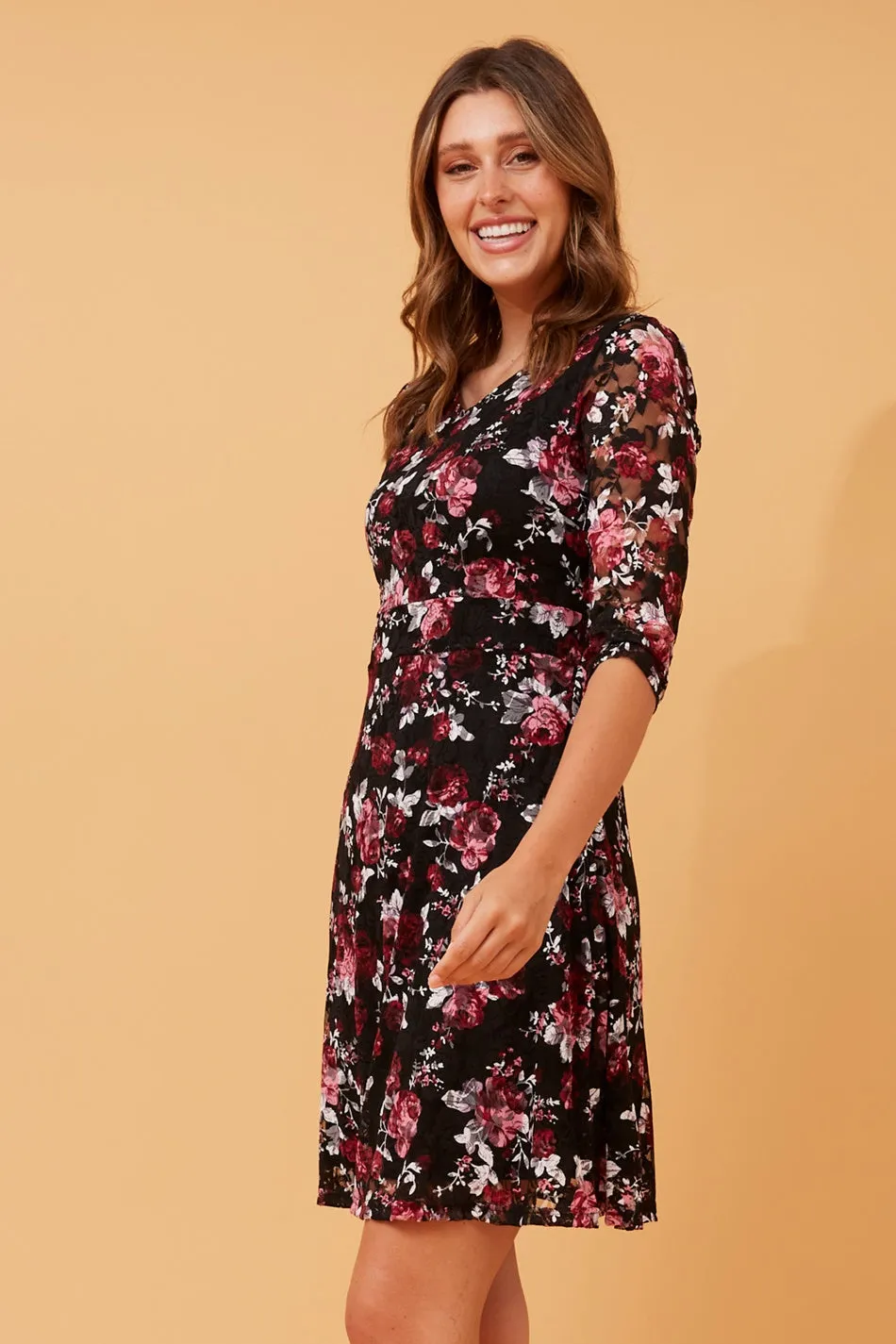 ESTER FLORAL LACE DRESS