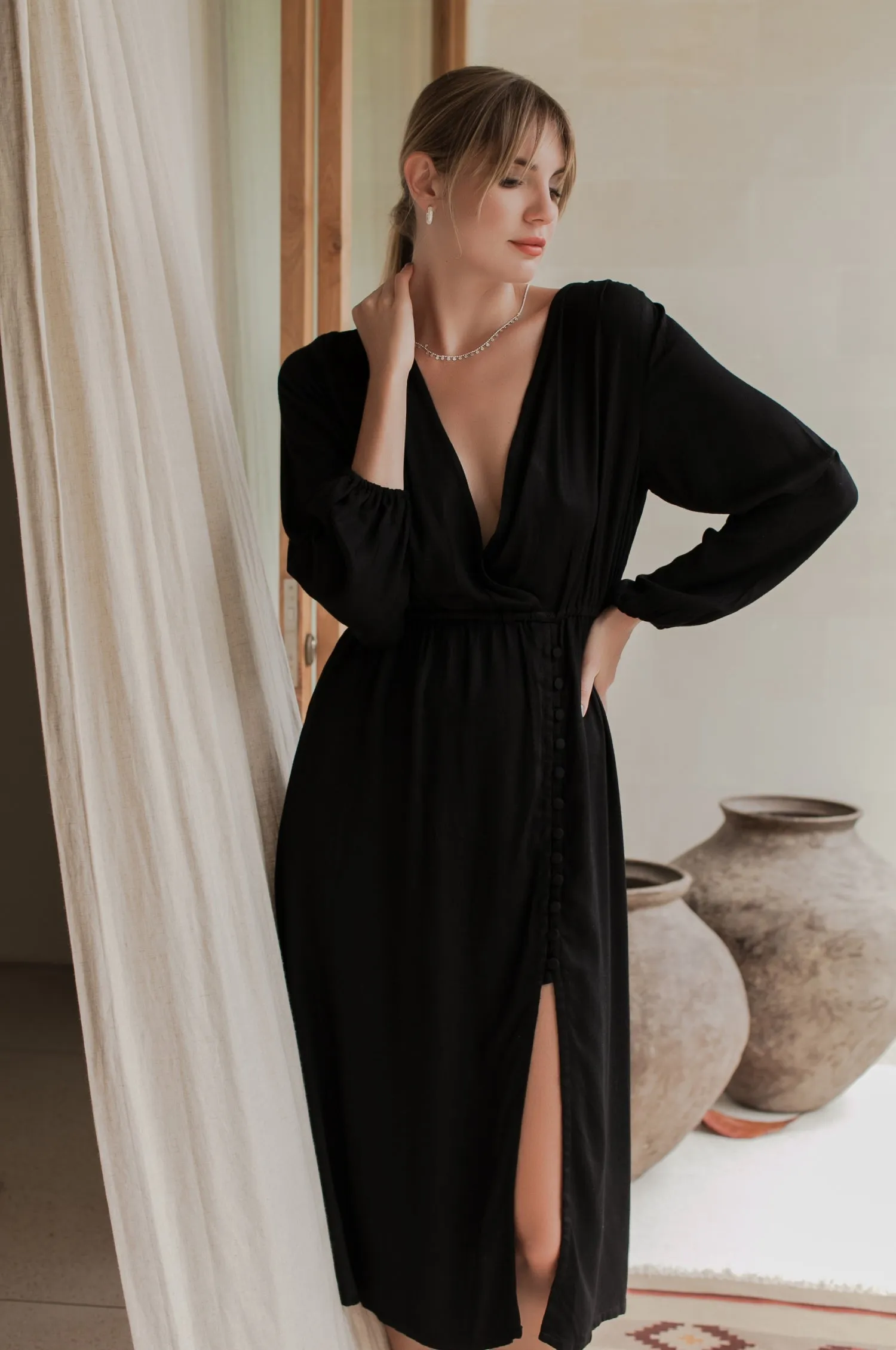 Greta Long Sleeve Midi Dress