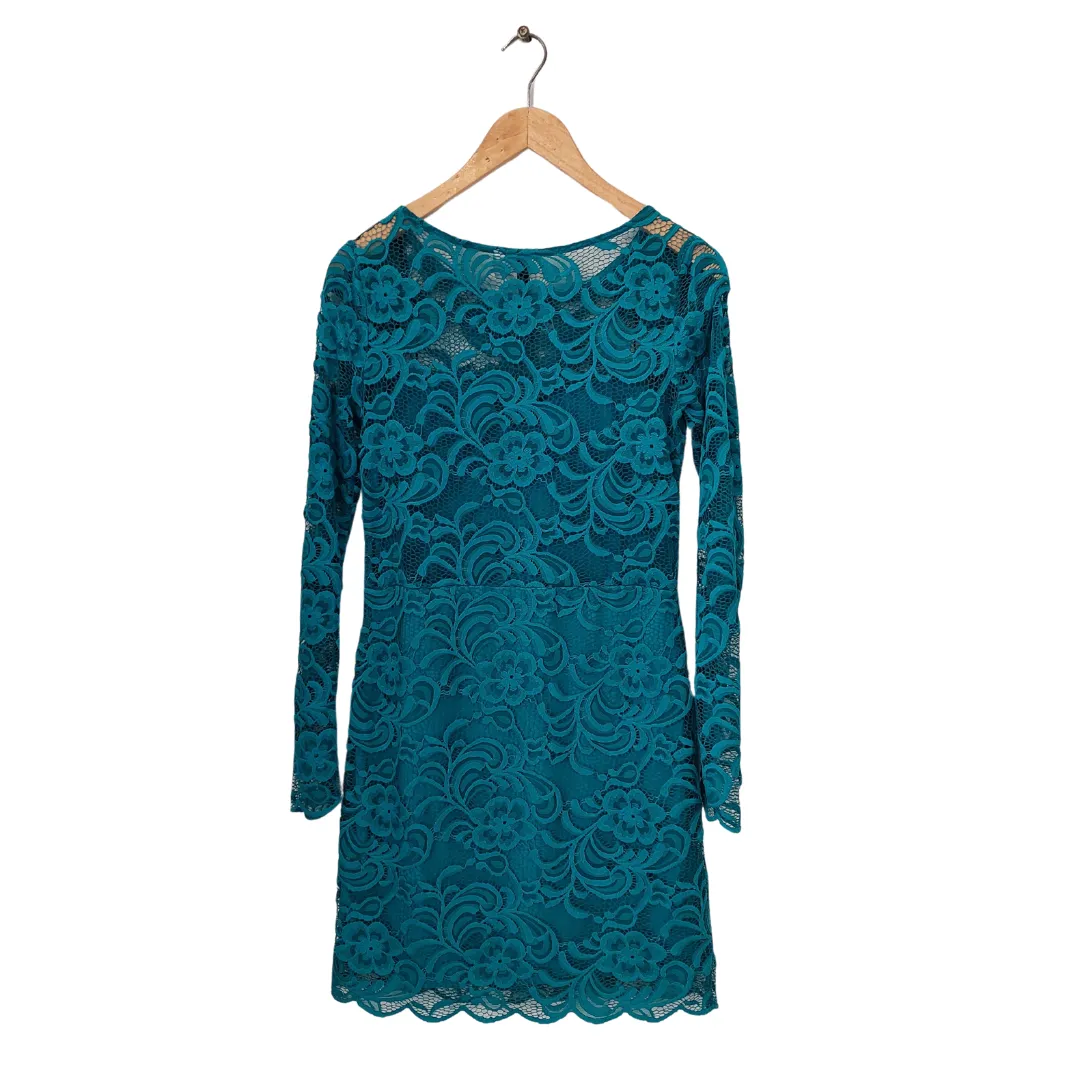 H&M Teal Lace Knee-length Dress | Gently used |