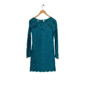 H&M Teal Lace Knee-length Dress | Gently used |