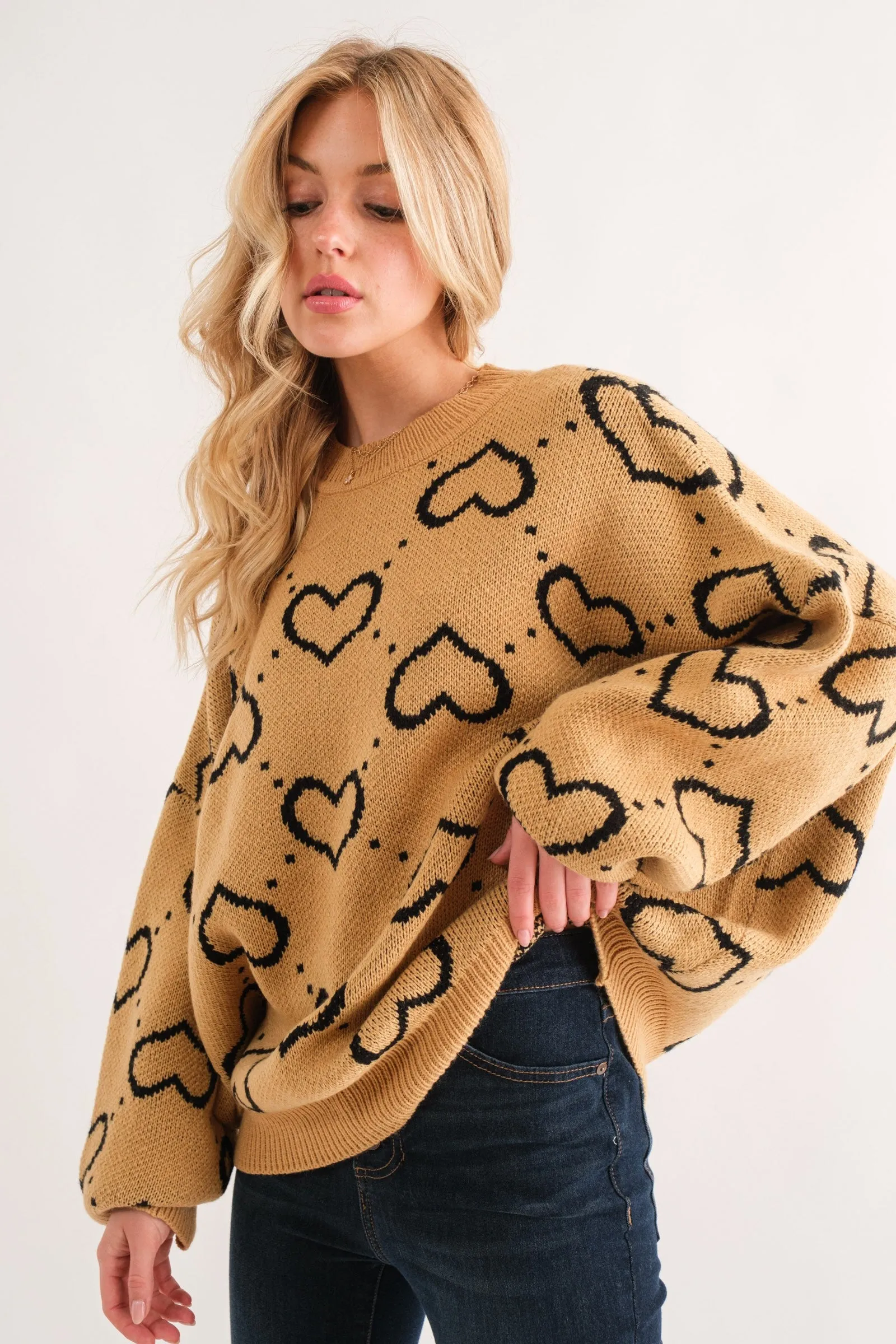 Hearts Abound Jacquard Sweater