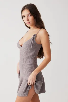 Houston Cable Cloud Knit Dress - Dark Pearl