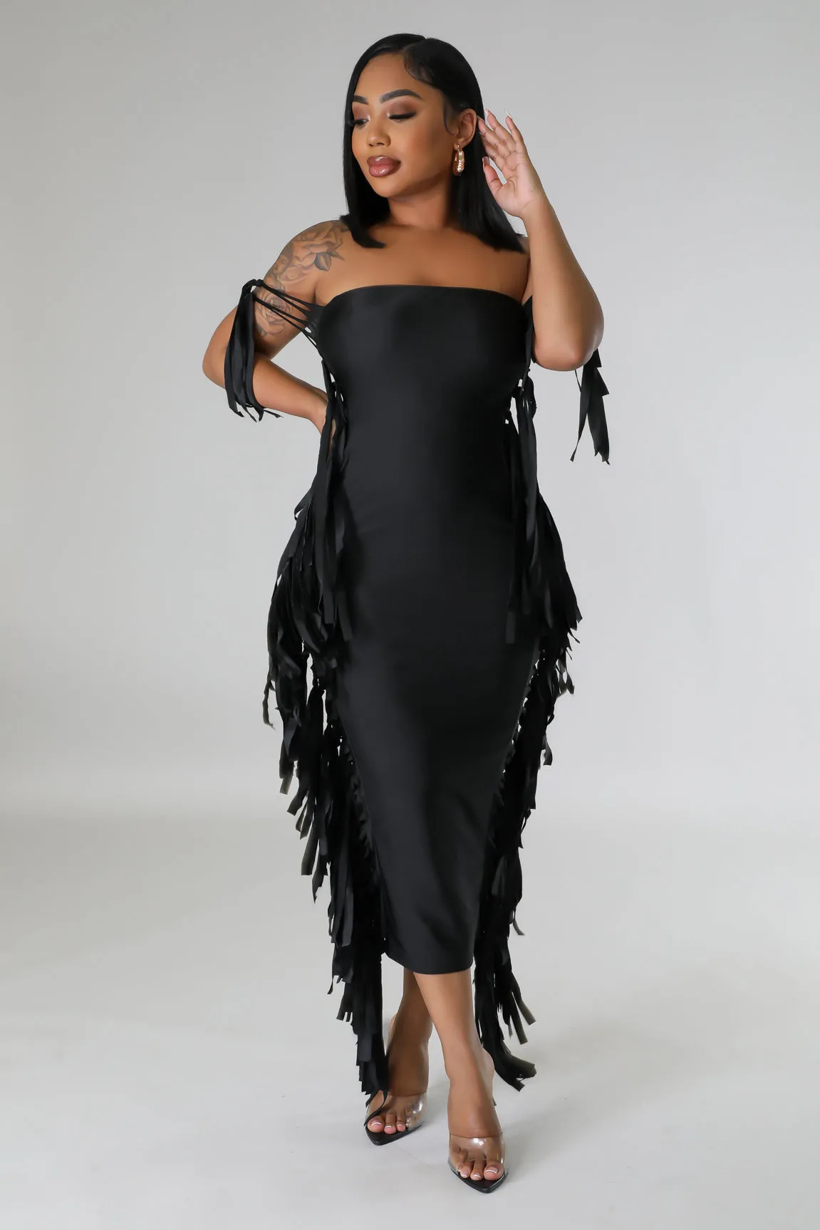 Keep It Secret Fringe Dress