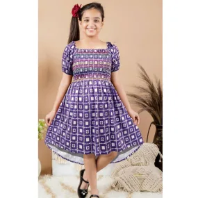 Kids Girls Western Frock Dress