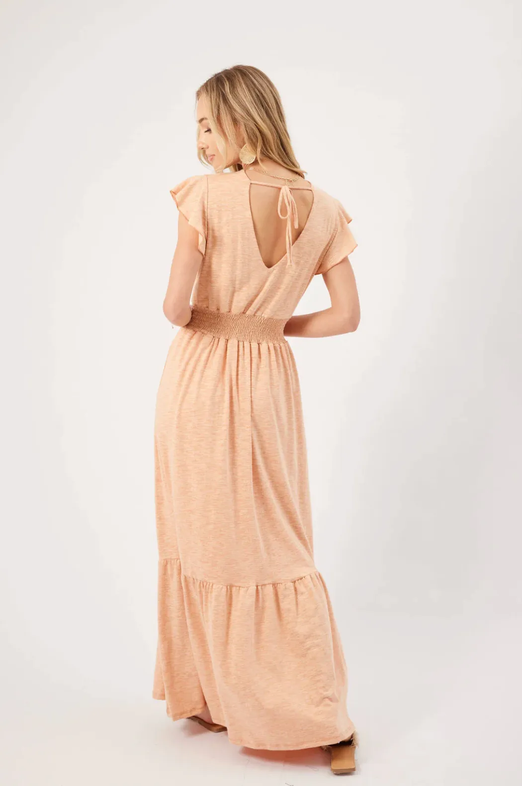 Kylie Paige Mia dress, cotton slub maxi