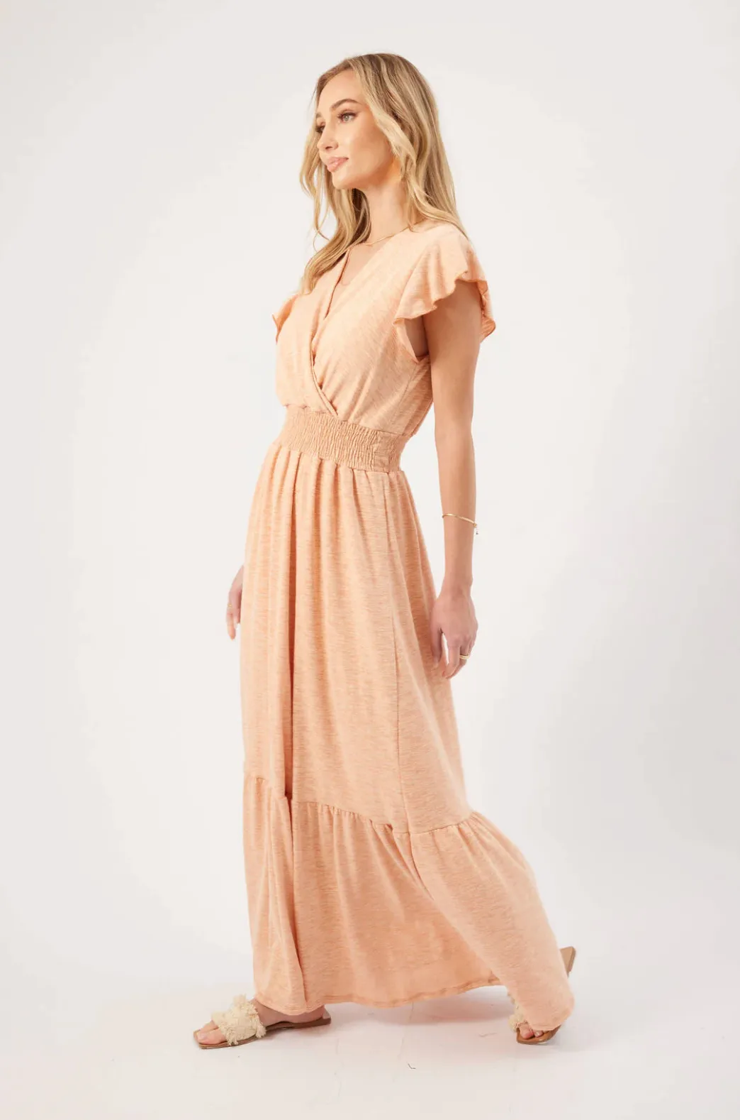 Kylie Paige Mia dress, cotton slub maxi