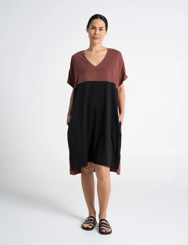 Lounge The Label - Faro Dress - Rust/black