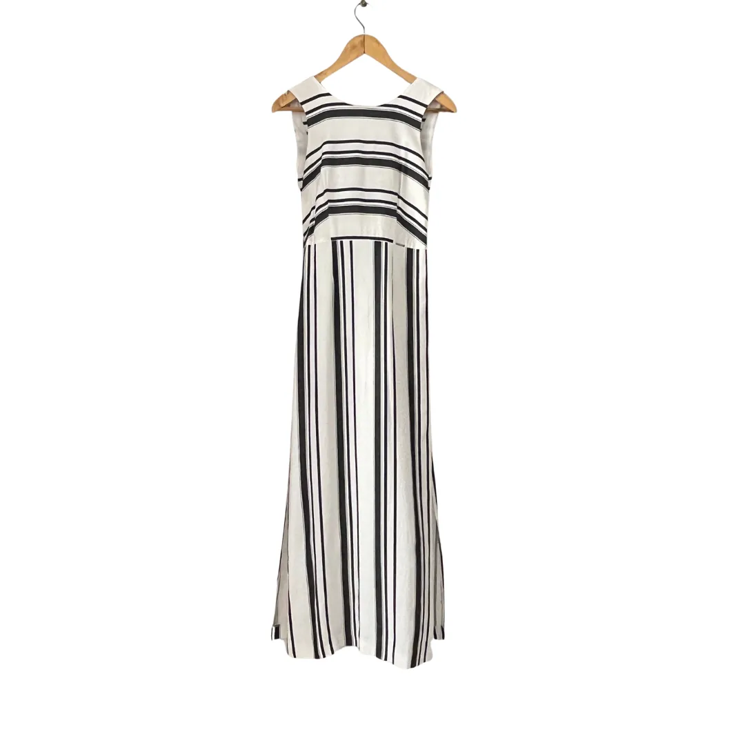 Lui Jo Grey & White Striped Maxi Dress | Gently Used |