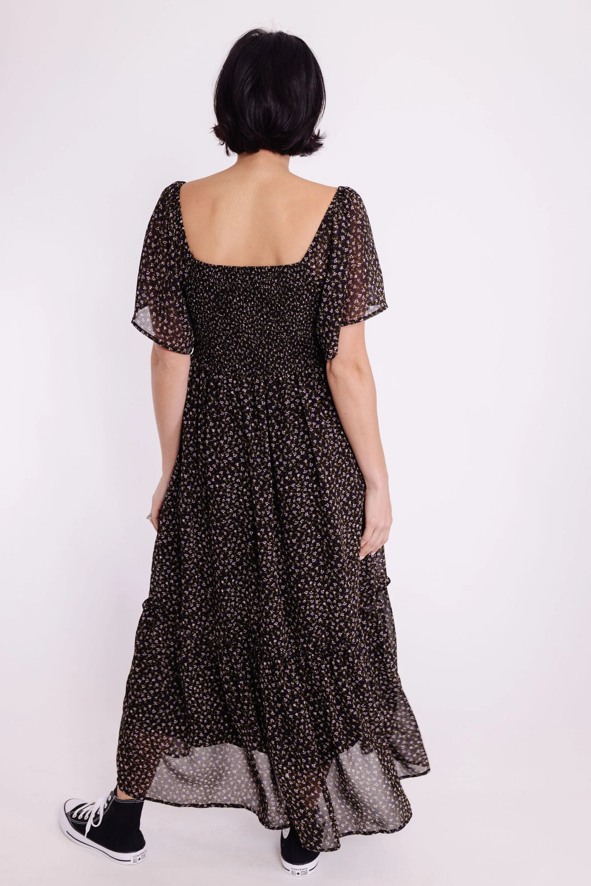 Maisey Dress in Black Floral