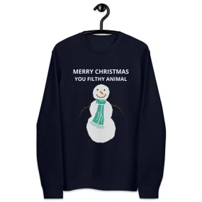 Merry Christmas You Filthy Animal -  Unisex eco sweatshirt