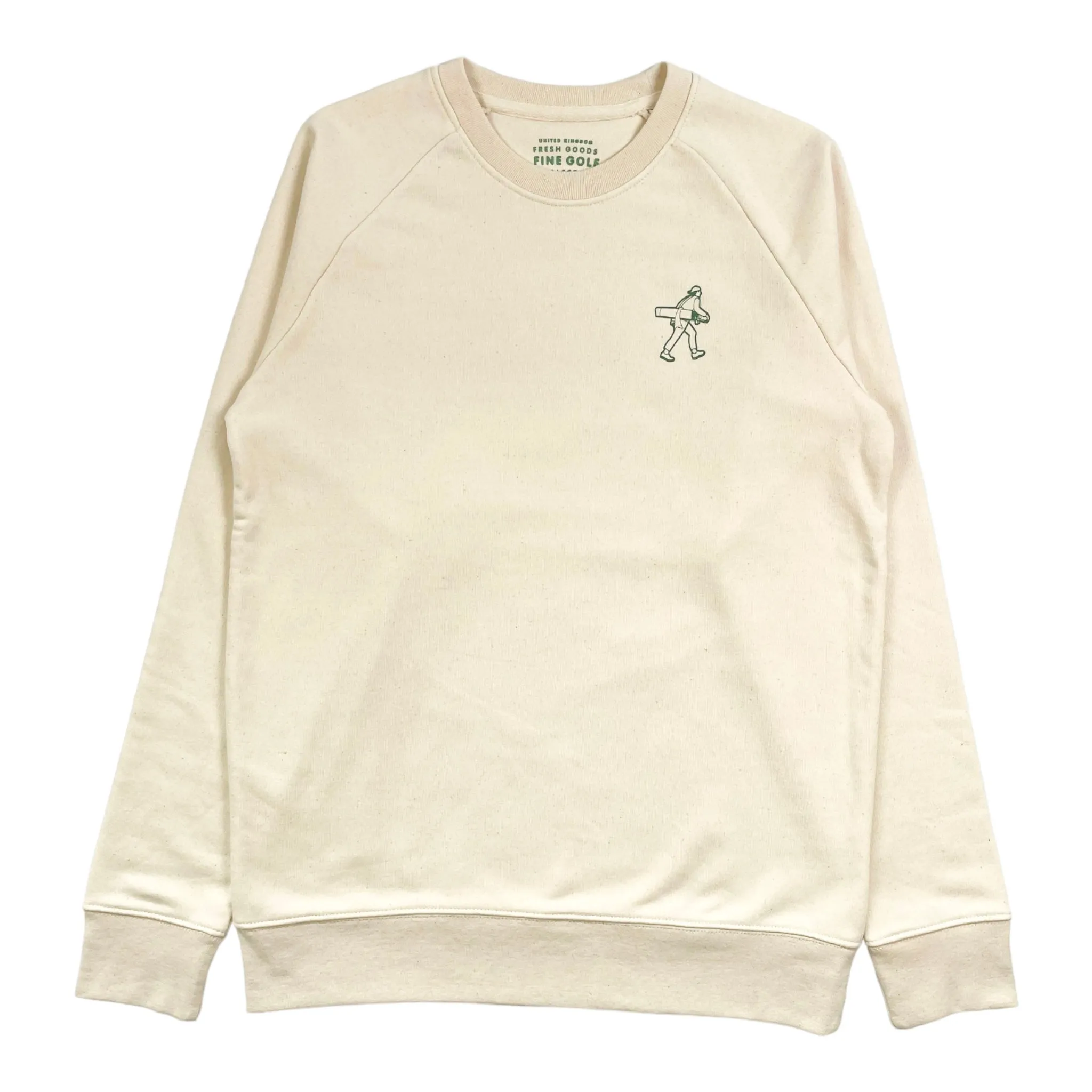 NEW Fine Golf - Looper Man Crewneck Sweatshirt Natural