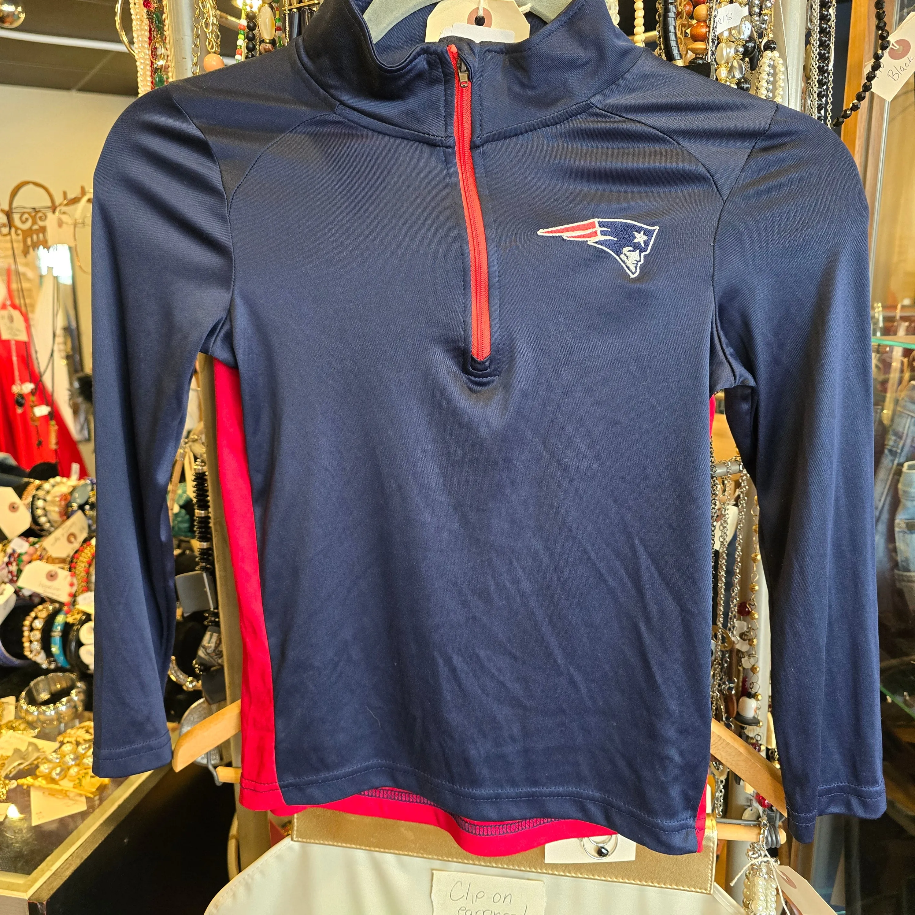 NFL Patriots Pullover Quarter Zip XS