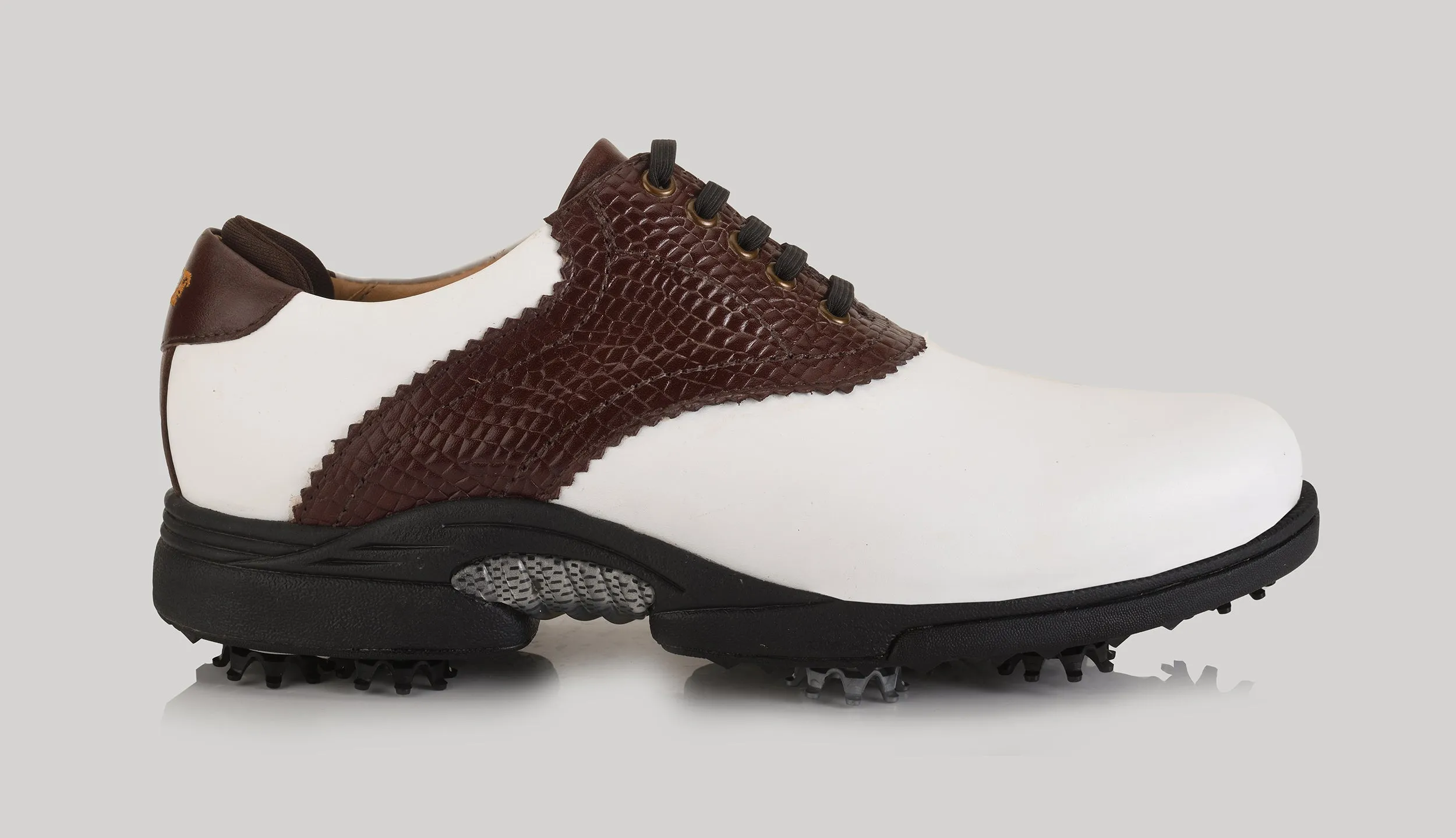 Notting White-Tan Golf Shoes