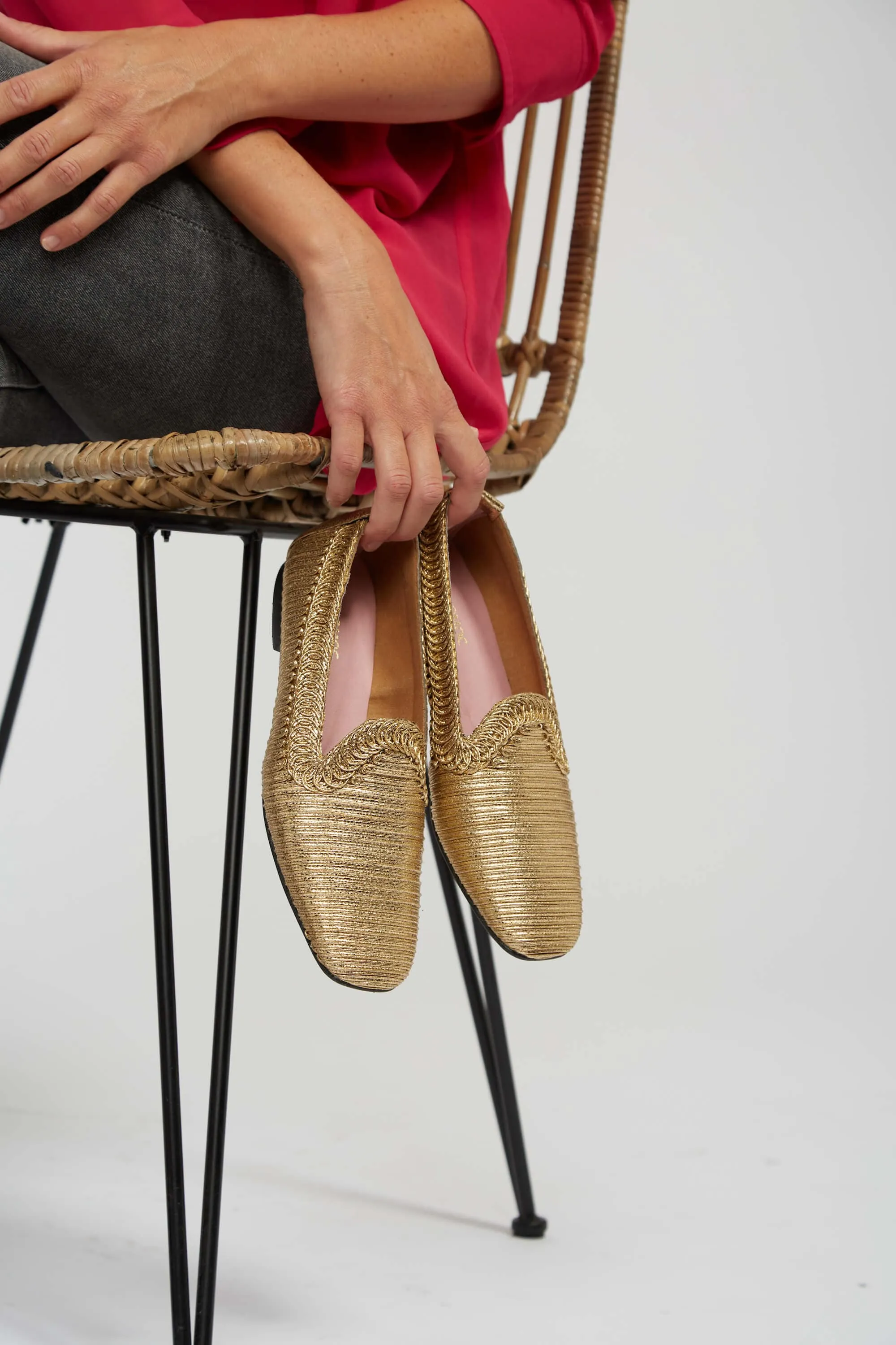 NY Metallic Vegan Loafers | Gold