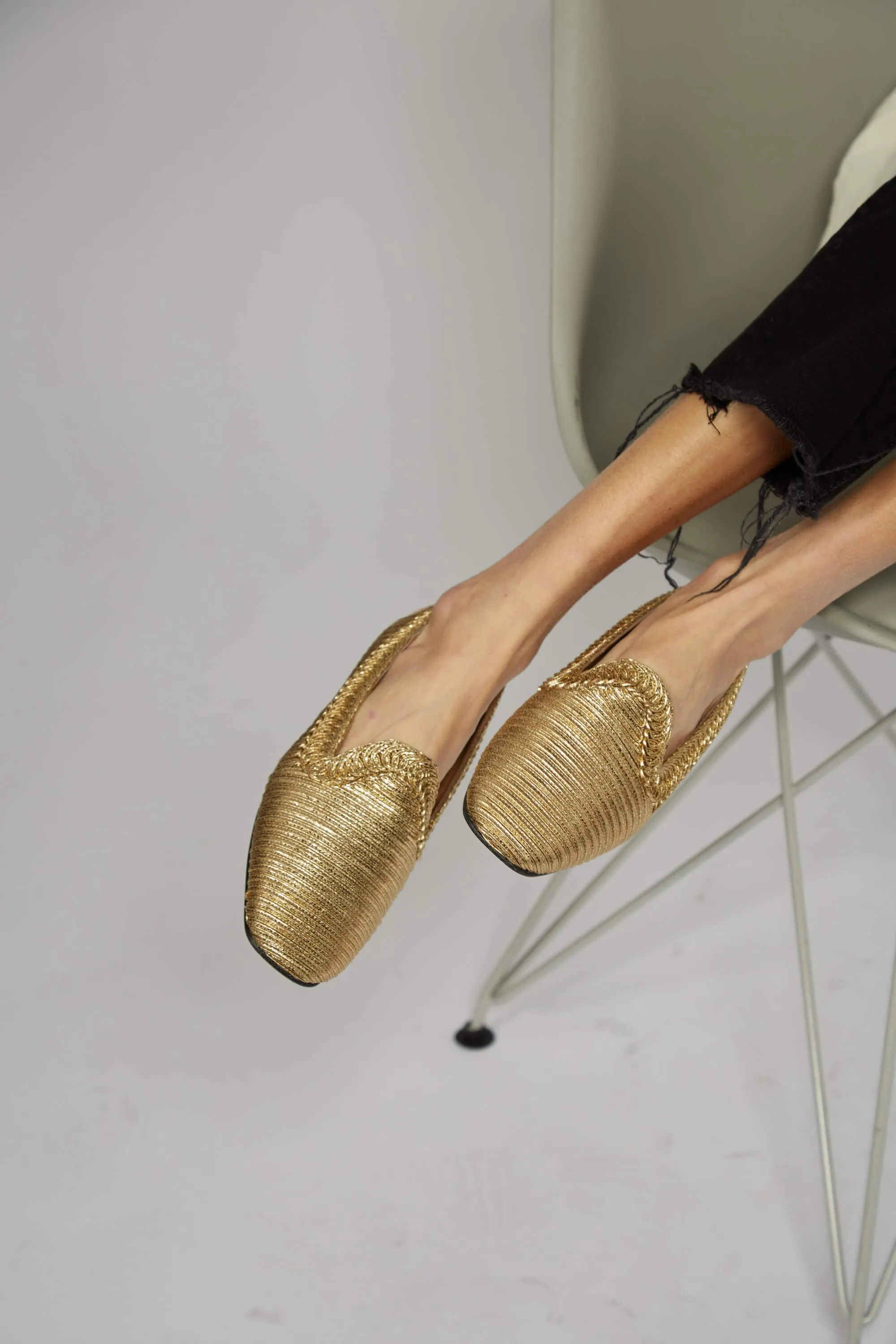 NY Metallic Vegan Loafers | Gold