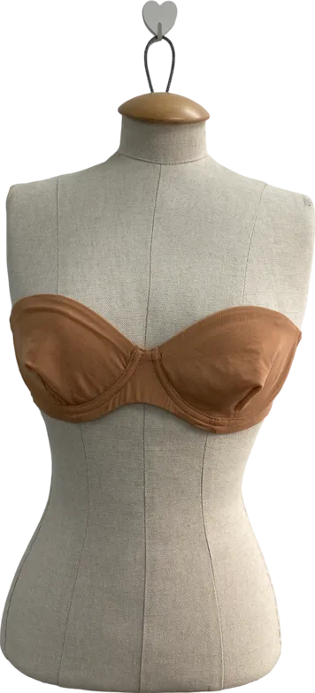 Oh Polly Nude Soft Mesh Strapless Bra UK M