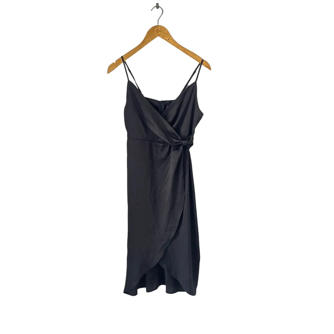 Quiz Metallic Satin Knot Dress | Brand New |