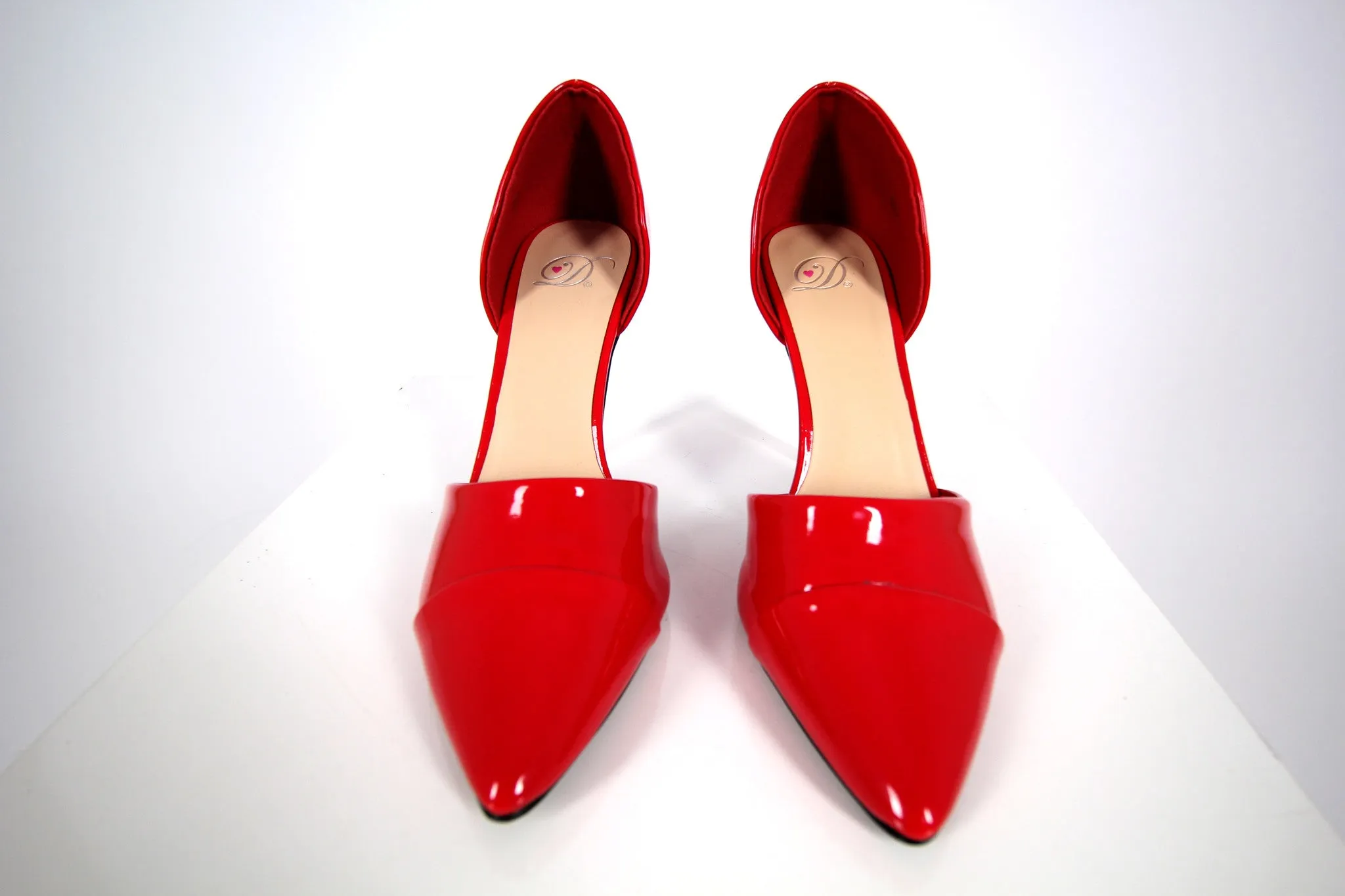 Red Patent Heels