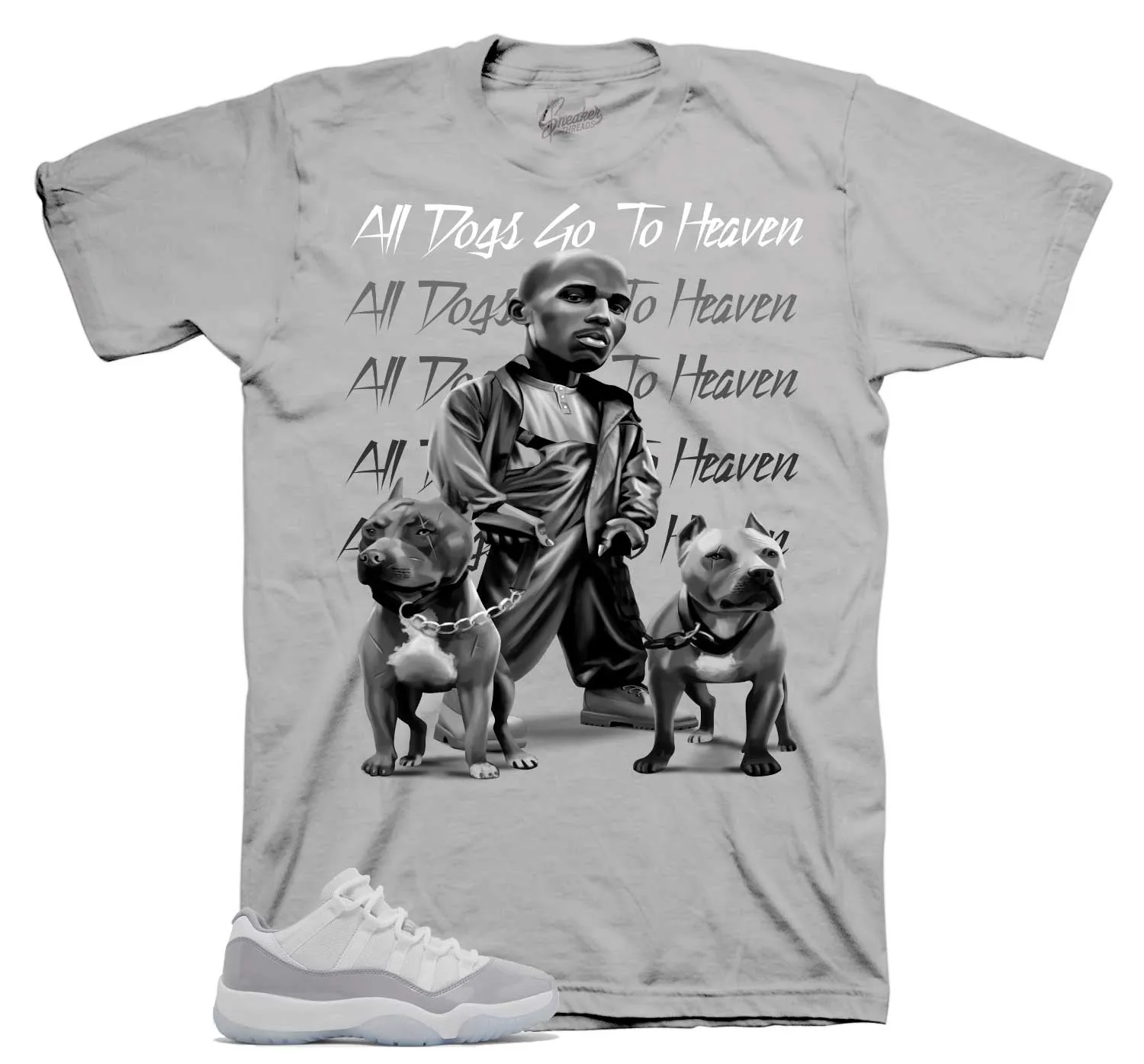 Retro 11 Cement Grey Shirt - All Dogs - Grey