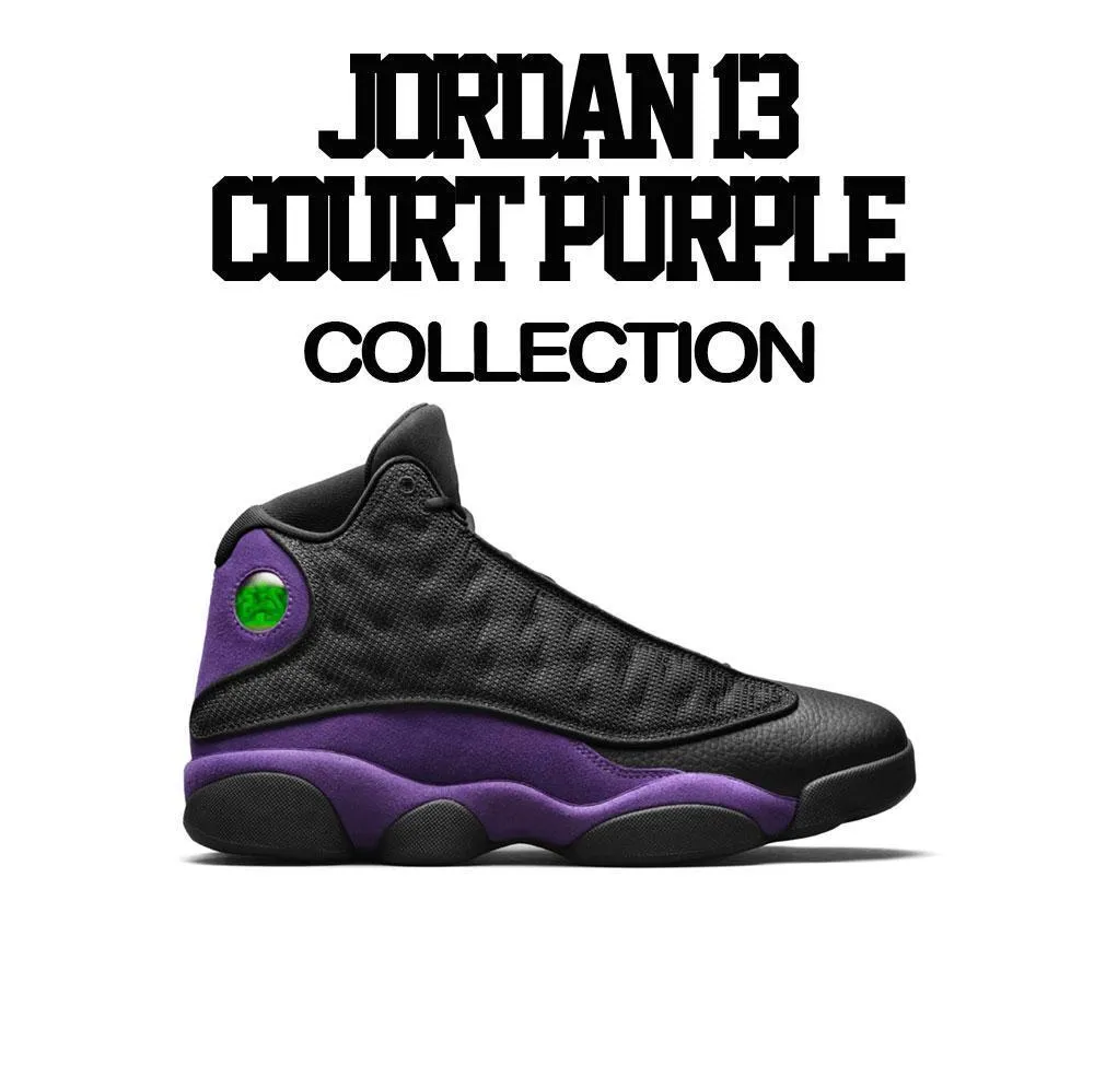 Retro 13 Court Purple Shirt - Lover - Black