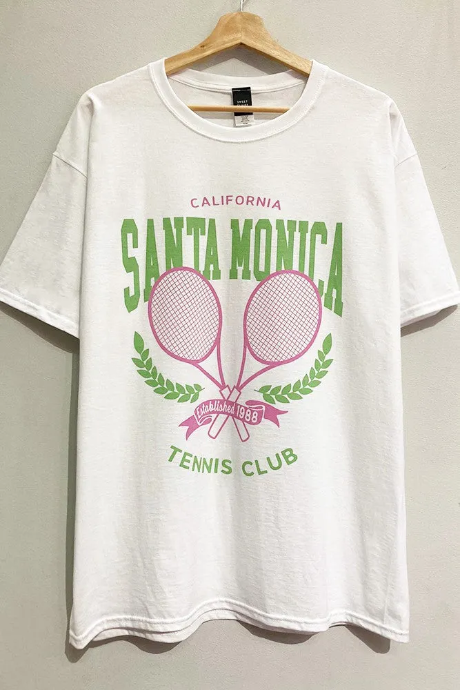 Santa Monica Tennis Club Tee in White