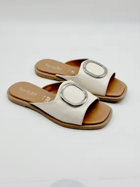 Seychelles End of Time Sandals in Off White Leather