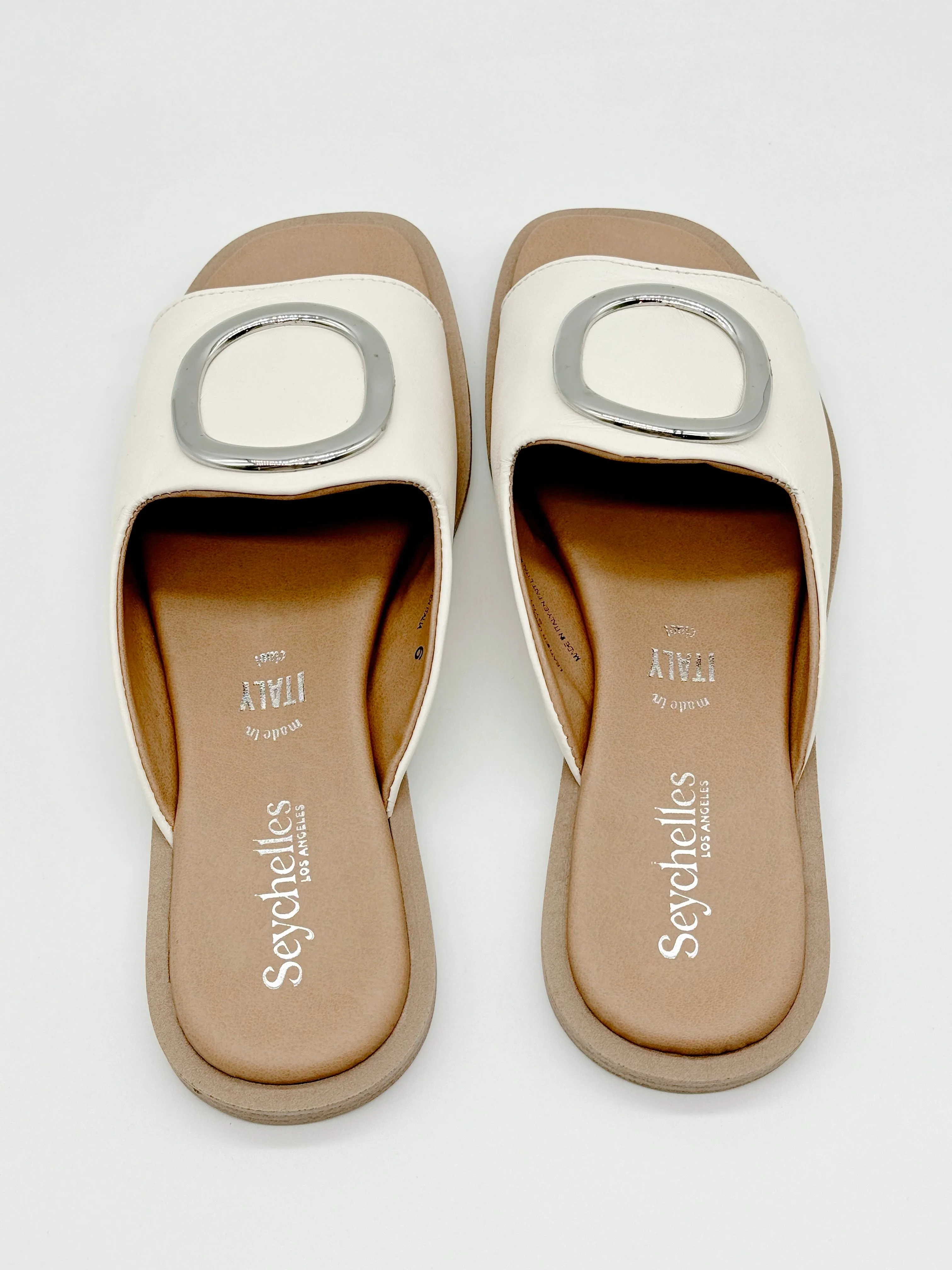 Seychelles End of Time Sandals in Off White Leather