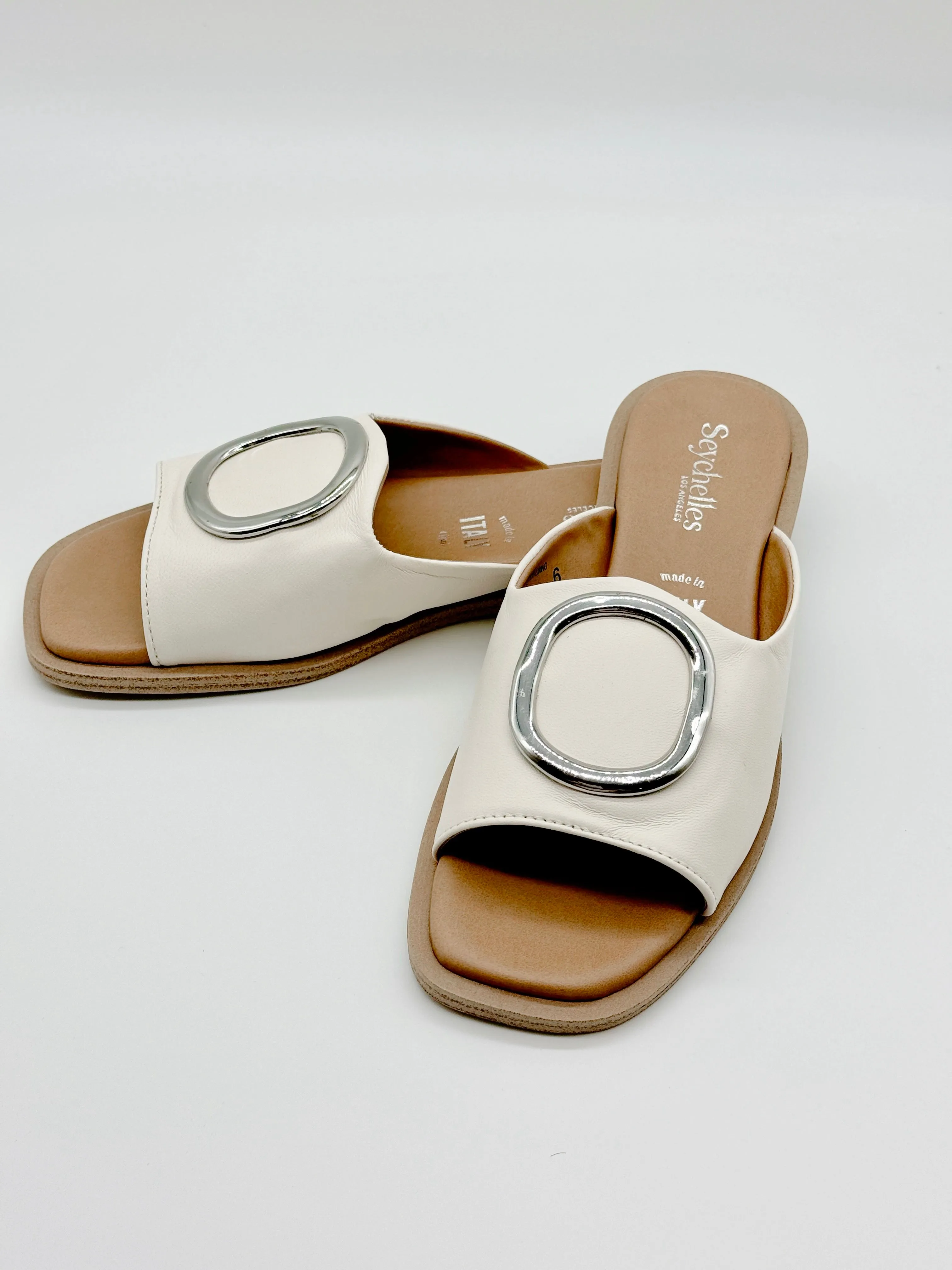 Seychelles End of Time Sandals in Off White Leather