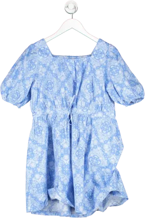 storets Blue Paisley Smock Dress UK XS