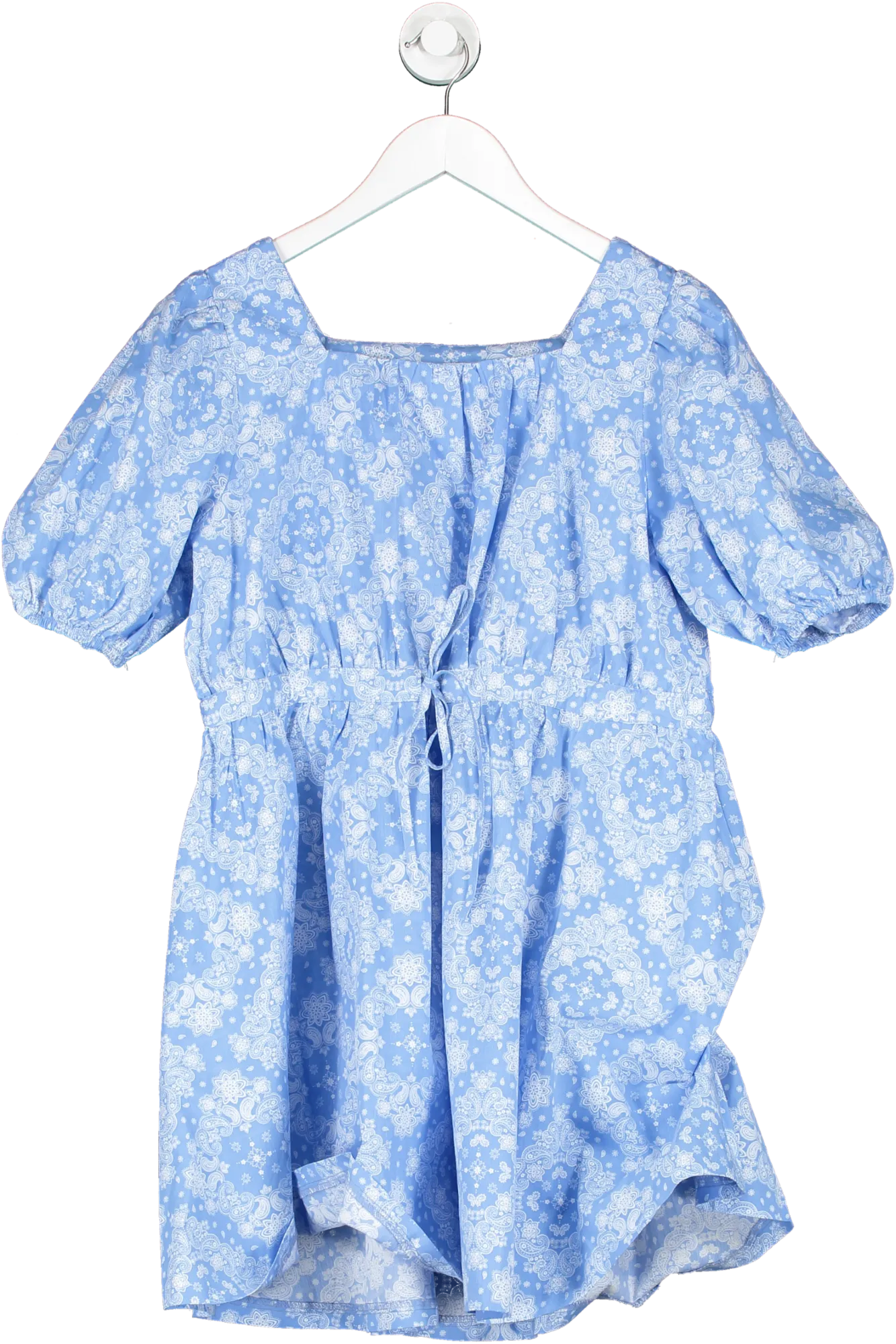 storets Blue Paisley Smock Dress UK XS