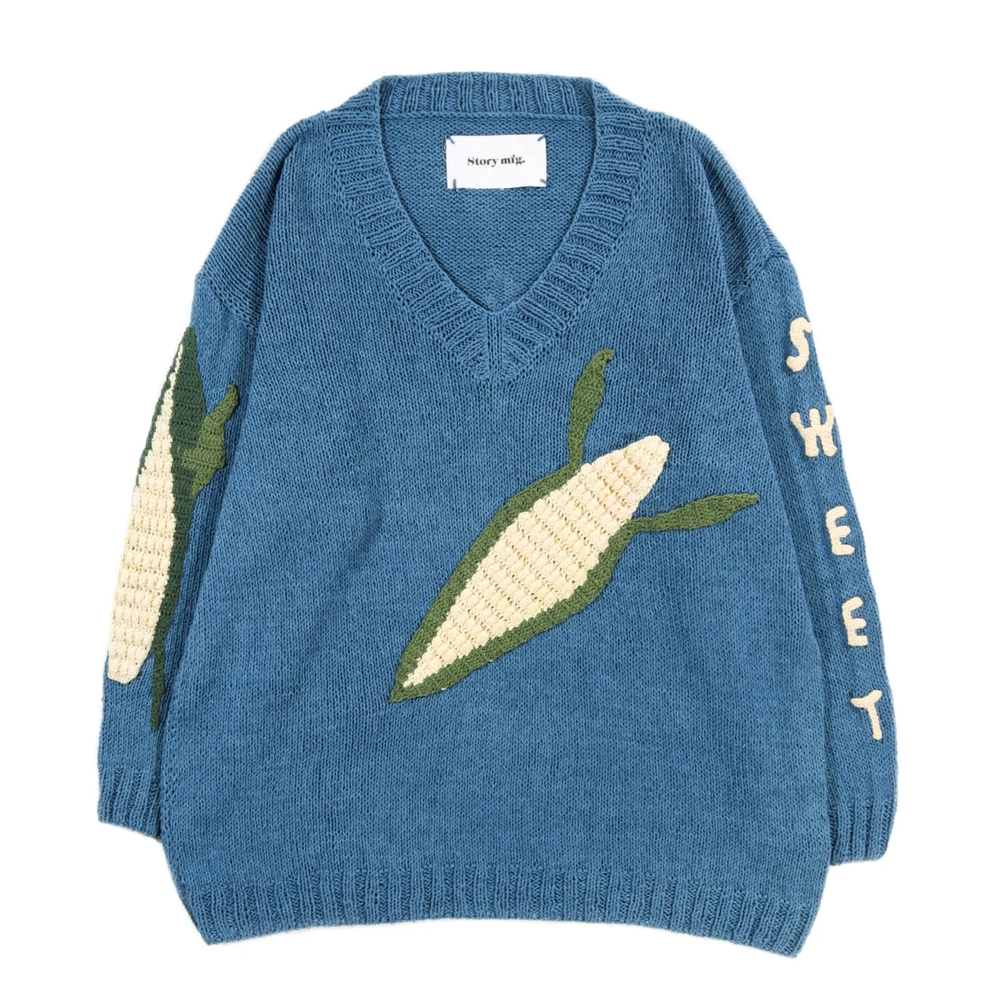 STORY MFG. KEEPING JUMPER BLUE CORN