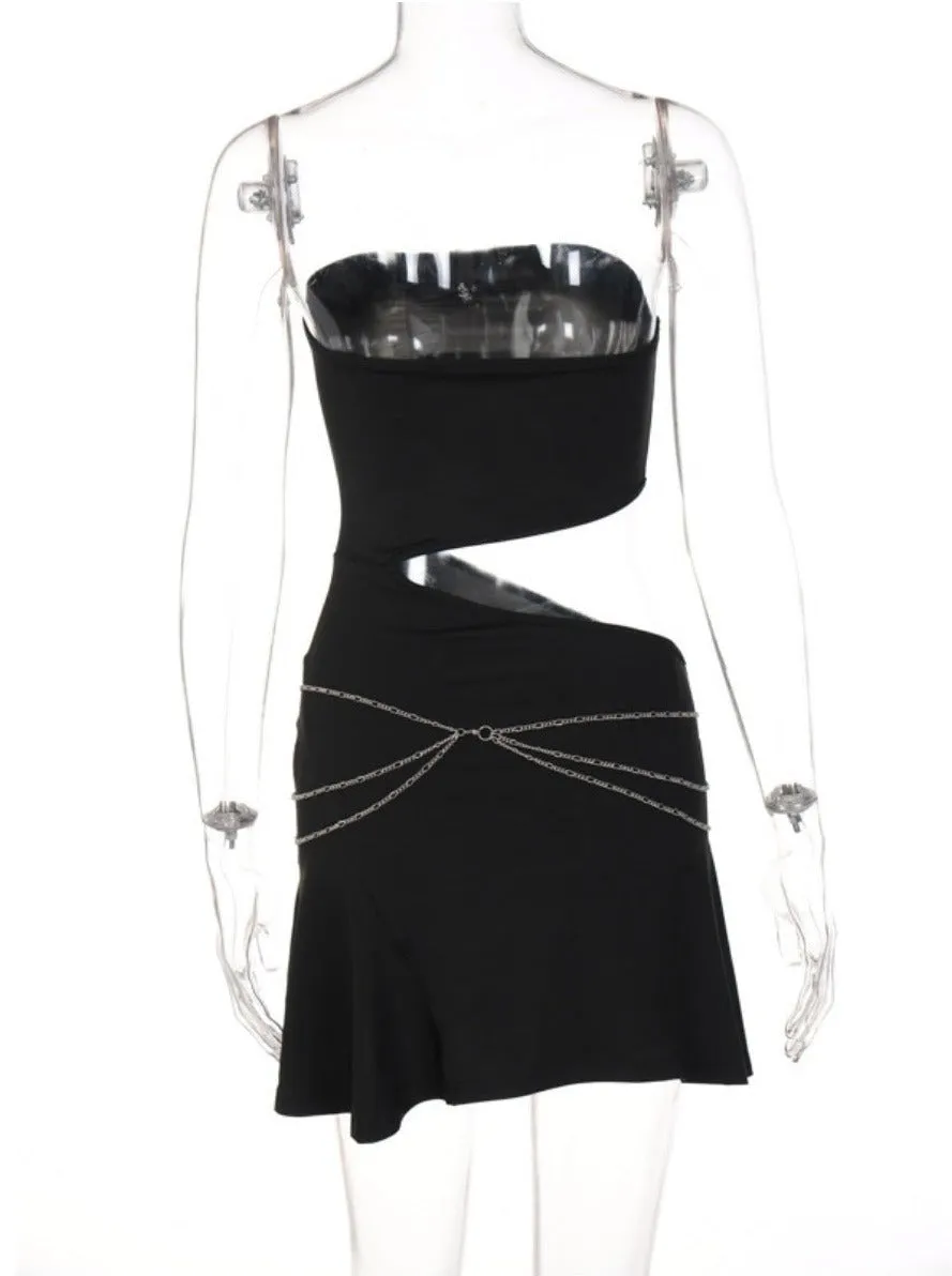 Straples Cut-Out Mini Dress