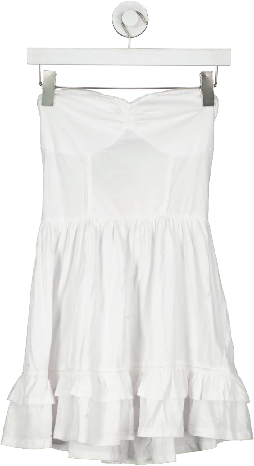 Superdry White 50s Lace Bandeau Mini Dress UK XS