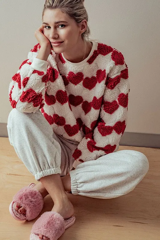 Sweater Warm Hearts Rojo